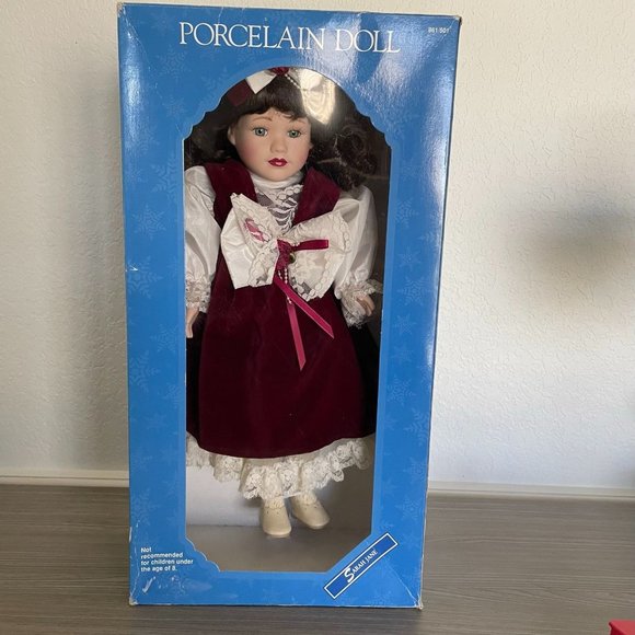 Vintage Porcelain Doll 1995 Sarah Jane - Picture 9 of 10